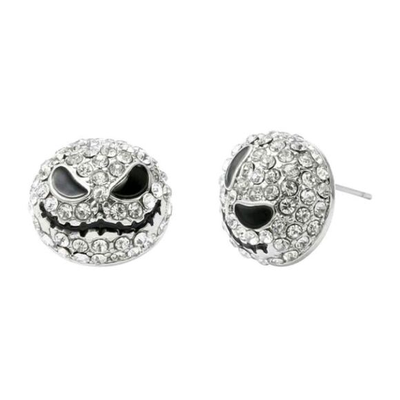Nightmare Before Christmas Skellington Rhinestone Earrings - Picture 2 of 5
